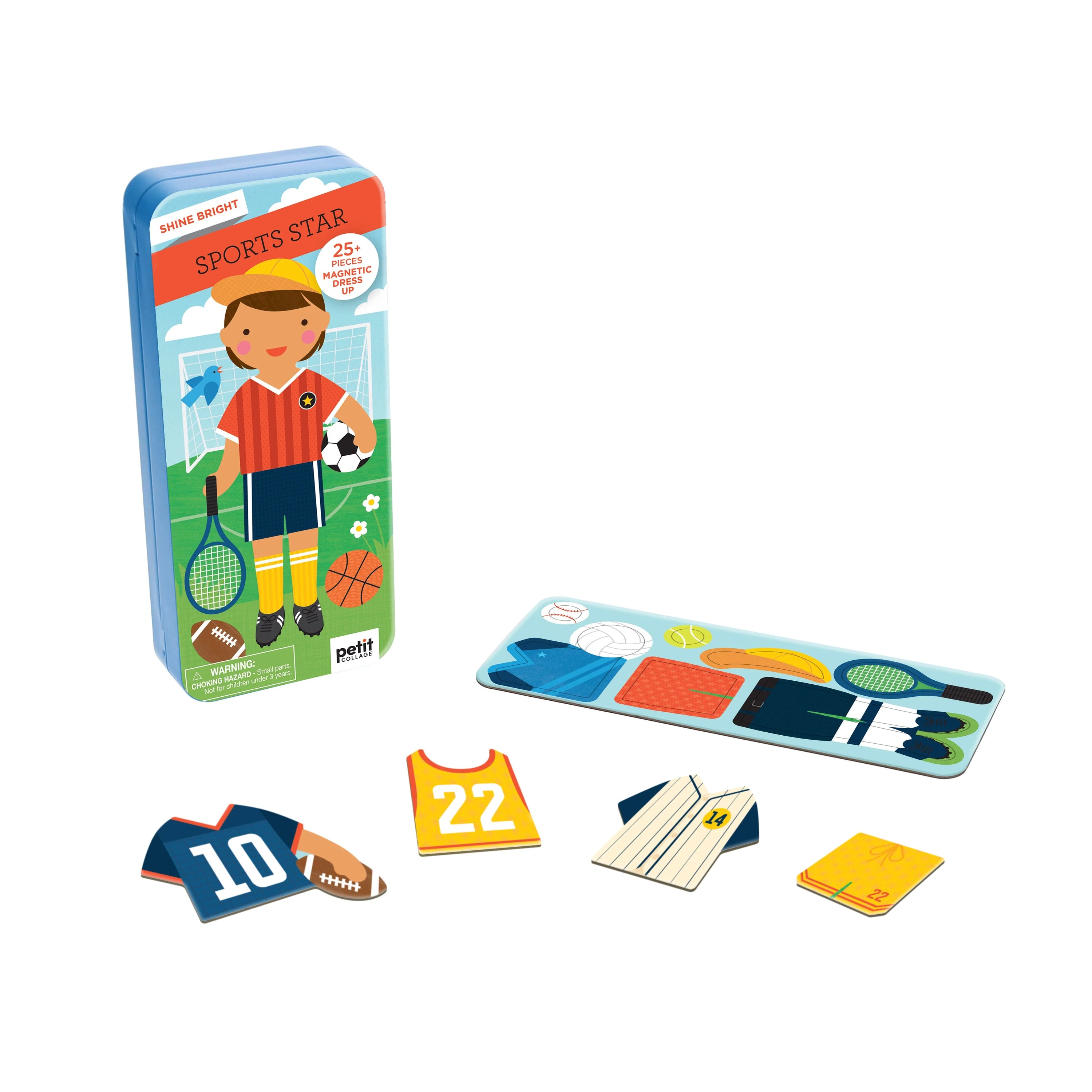 Petit Collage Magnetic Dress Up: Shine Bright Sports Star