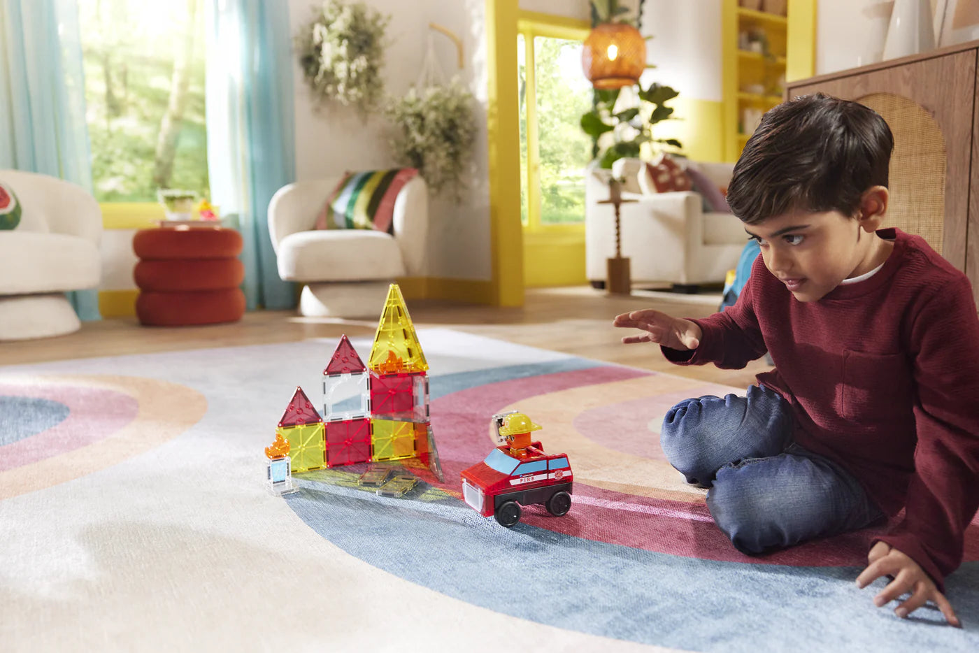 Magna-Tiles Fire Rescue