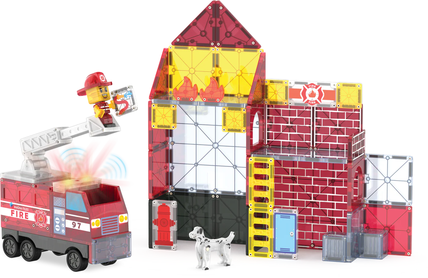 Magna-Tiles Fire Station