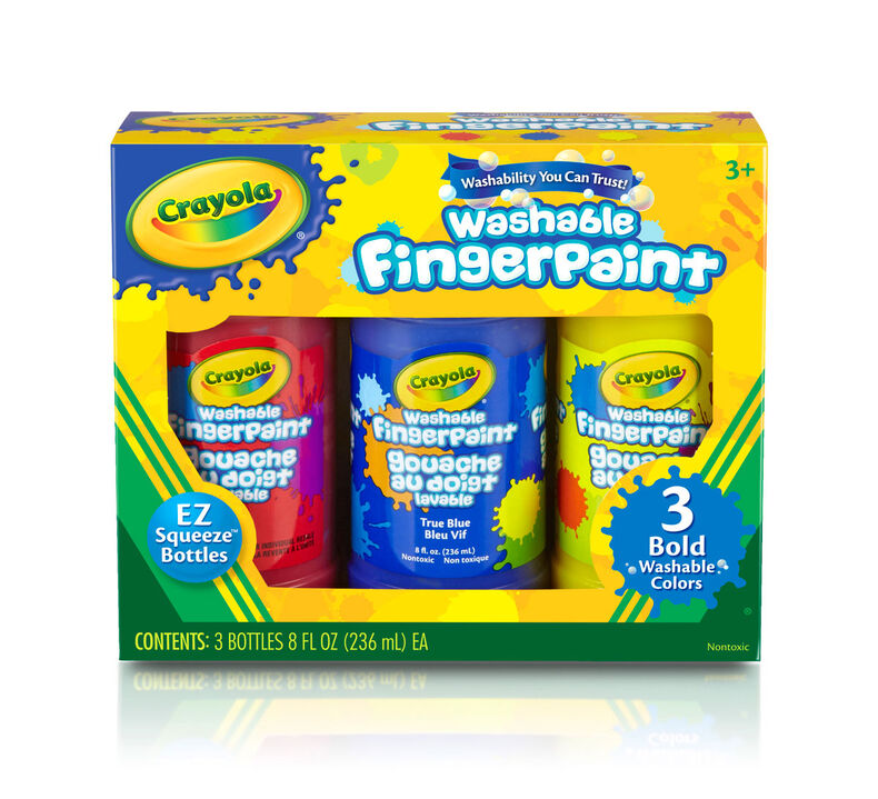 Crayola Washable Fingerpaint Bold 3ct 8oz