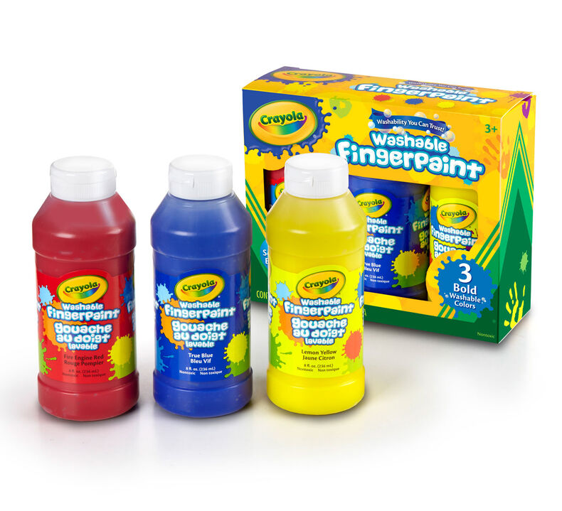 Crayola Washable Fingerpaint Bold 3ct 8oz