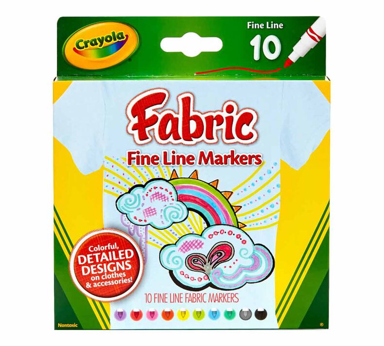 Crayola Fabric Fine Line Markers 10ct