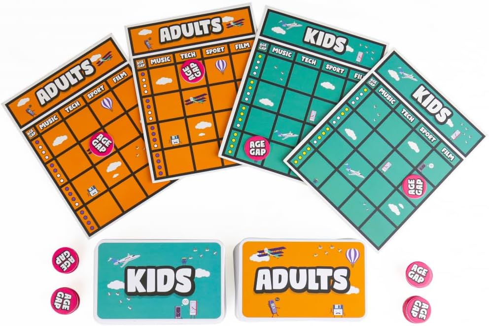 Gift Republic Age Gap - Kids Vs Adults Trivia Game