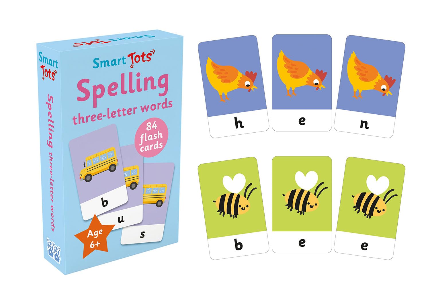 Smart Tots Flash Cards Spelling: Three-Letter-Words