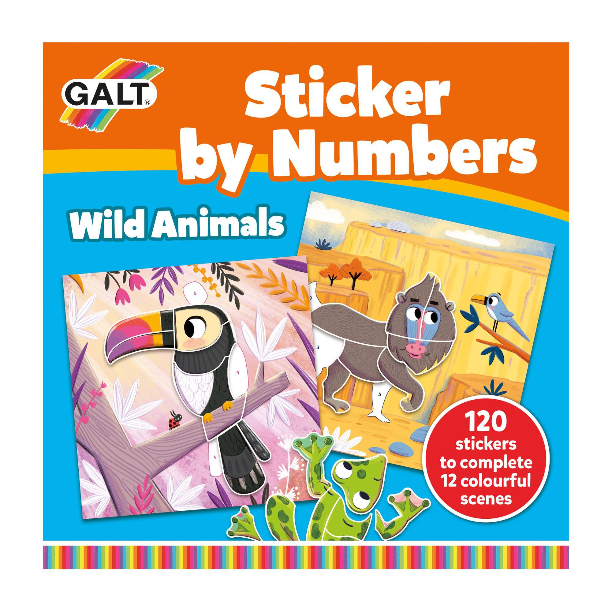Galt Sticker By Numbers: Wild Animals