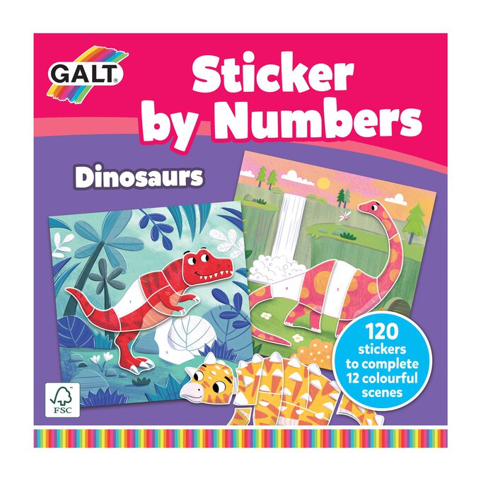 Galt Sticker by Numbers Dinosaurs