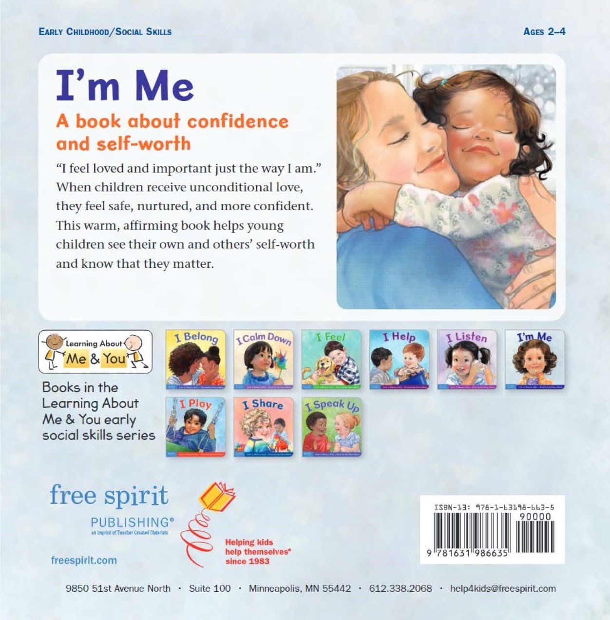 I'm Me: A Book About Foster Confidence & A Sense Of Self-Worth