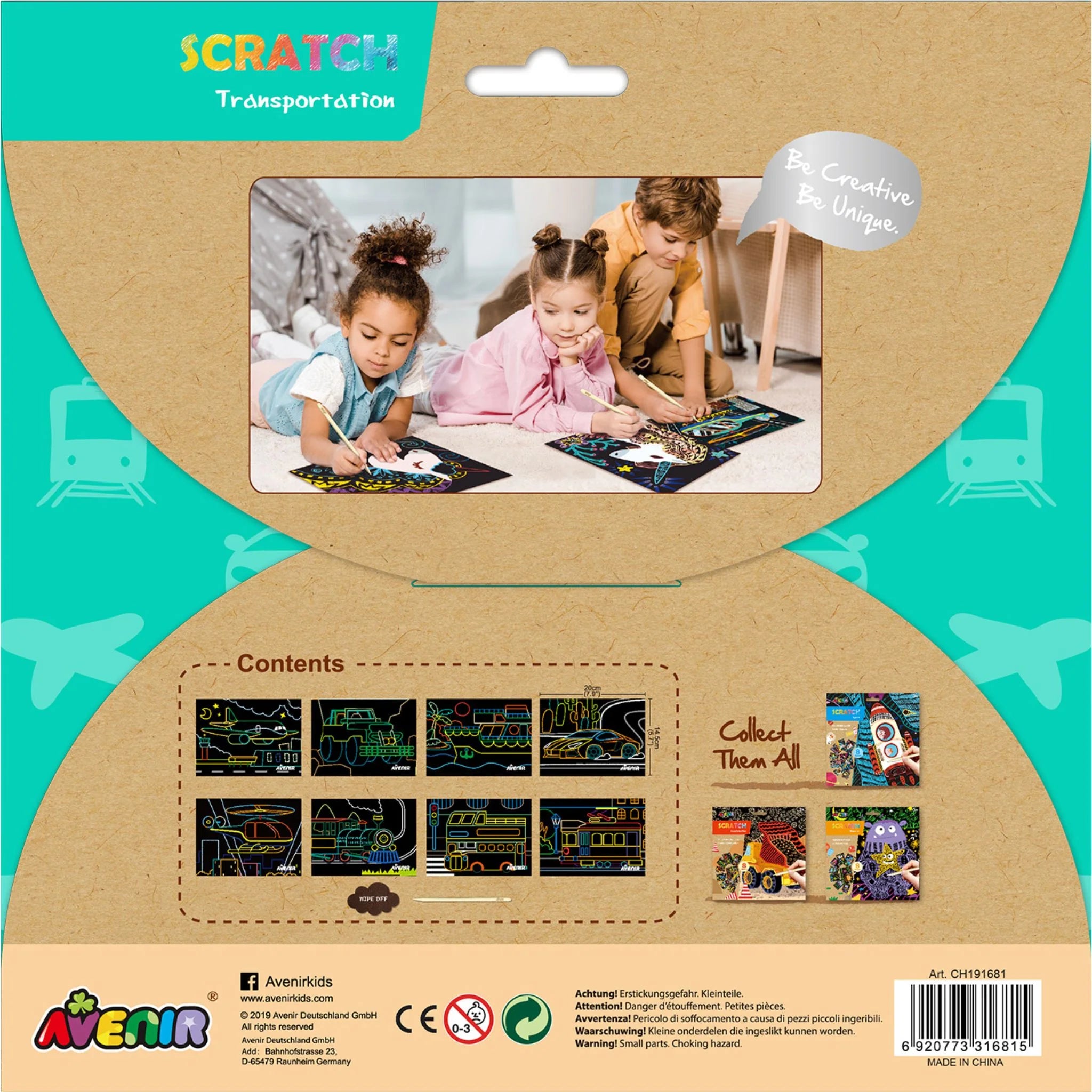 Avenir Scratch For Boys - Transportation