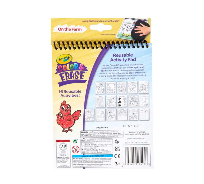 Crayola Farm Color and Erase Reusable Activity Pad