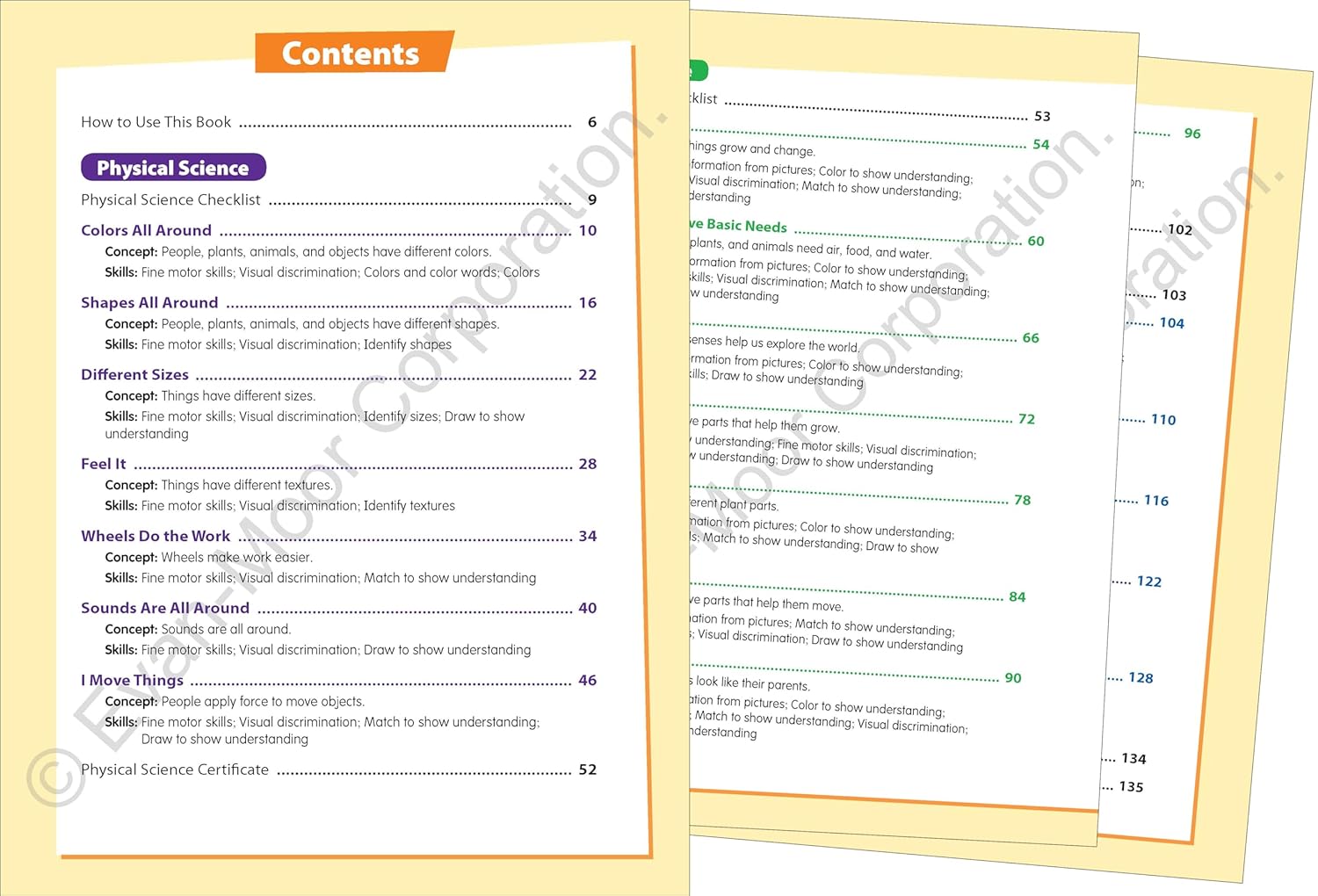 Evan-Moor Skill Sharpeners Science Activity Book Pre K