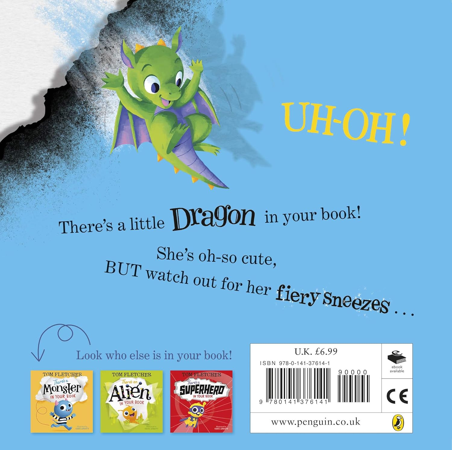 Theres A Dragon In Your Book by Tom Fletcher (Board Book)