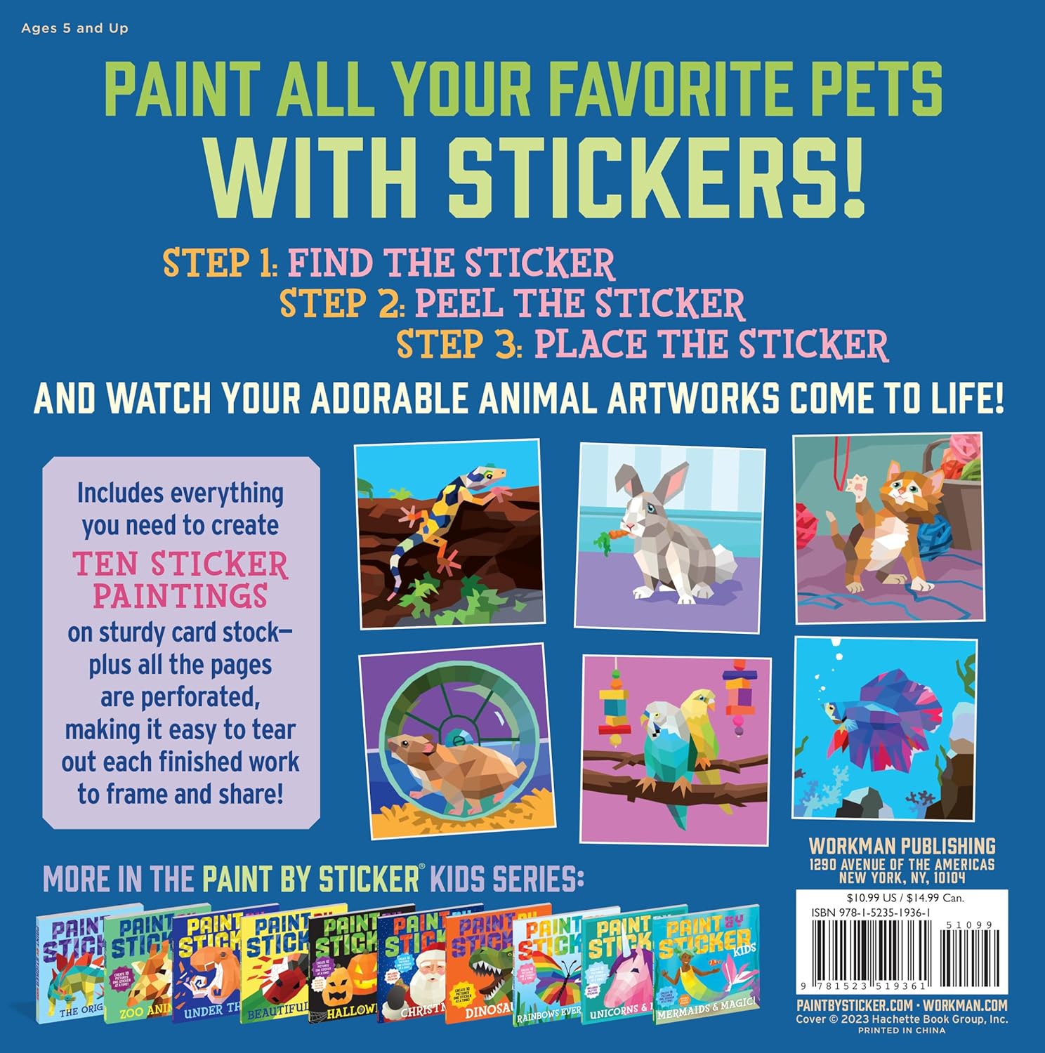 Paint By Sticker Kids: Pets