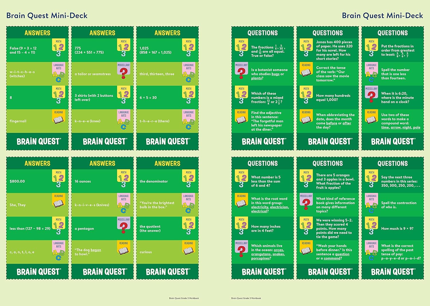 Brain Quest Workbooks: Grade 3