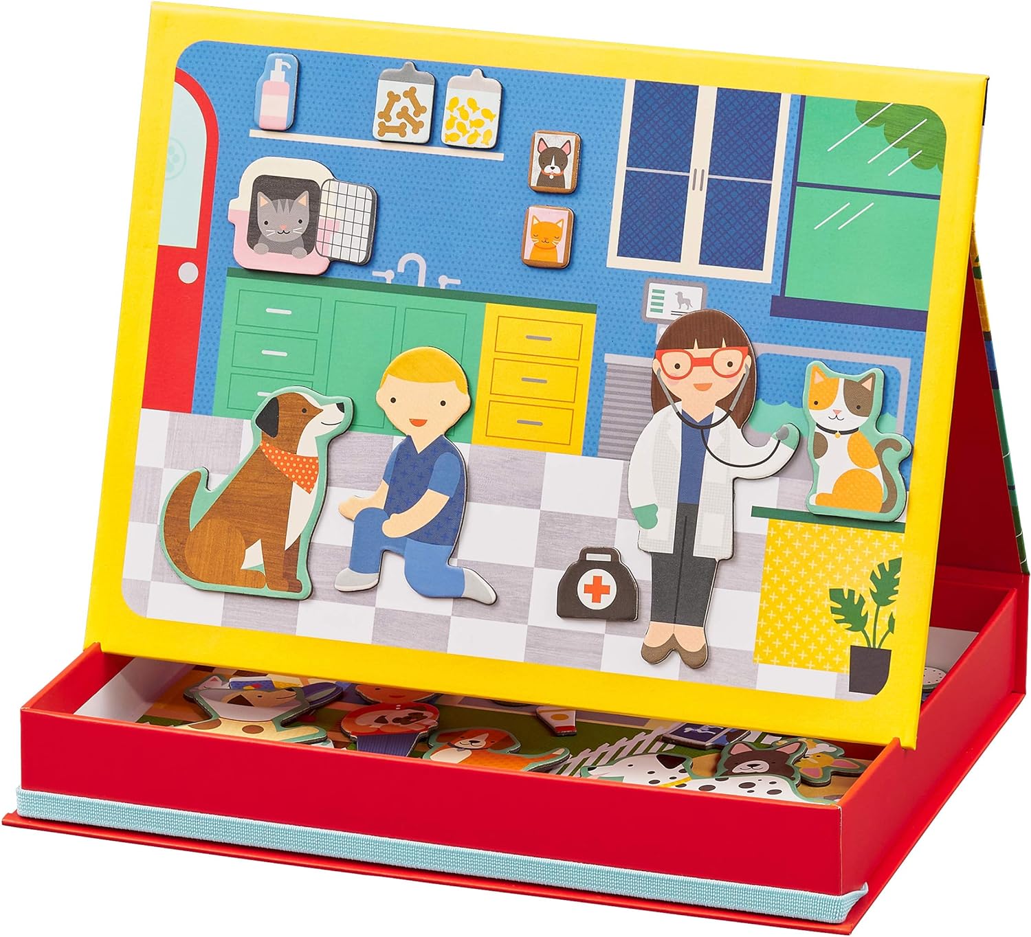 Petit Collage Magnetic Play Scene: Pet Hospital