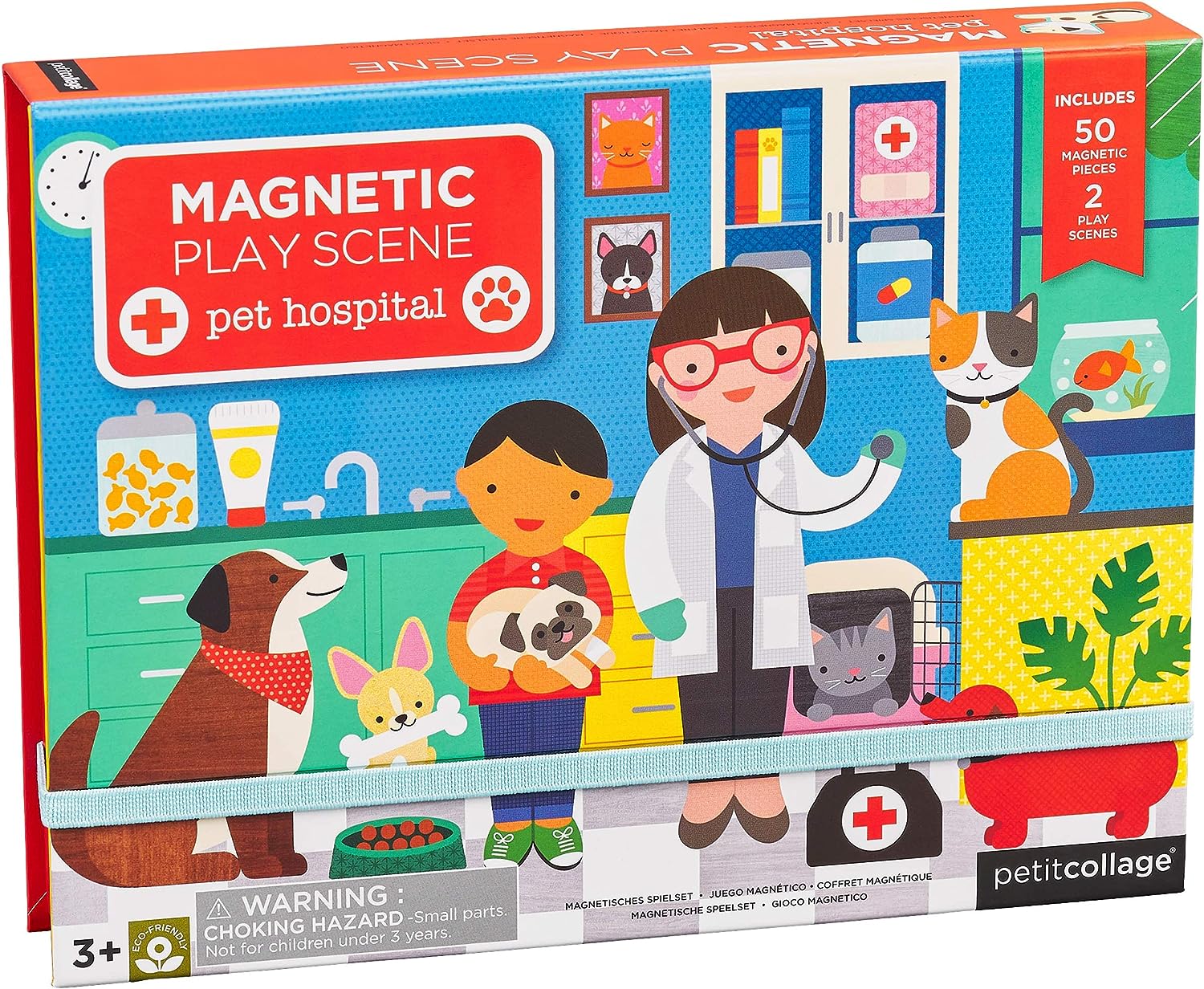 Petit Collage Magnetic Play Scene: Pet Hospital