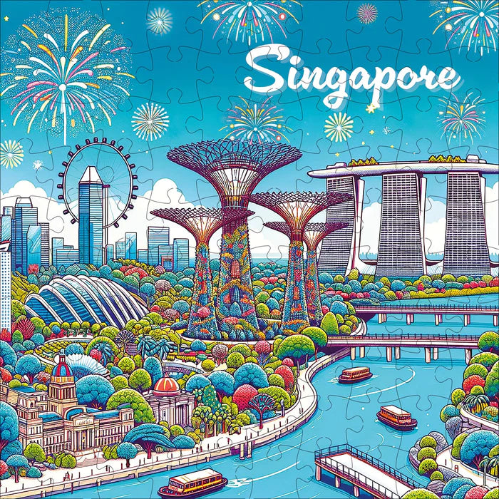Singapore 100-piece Jigsaw Puzzle: Garden City