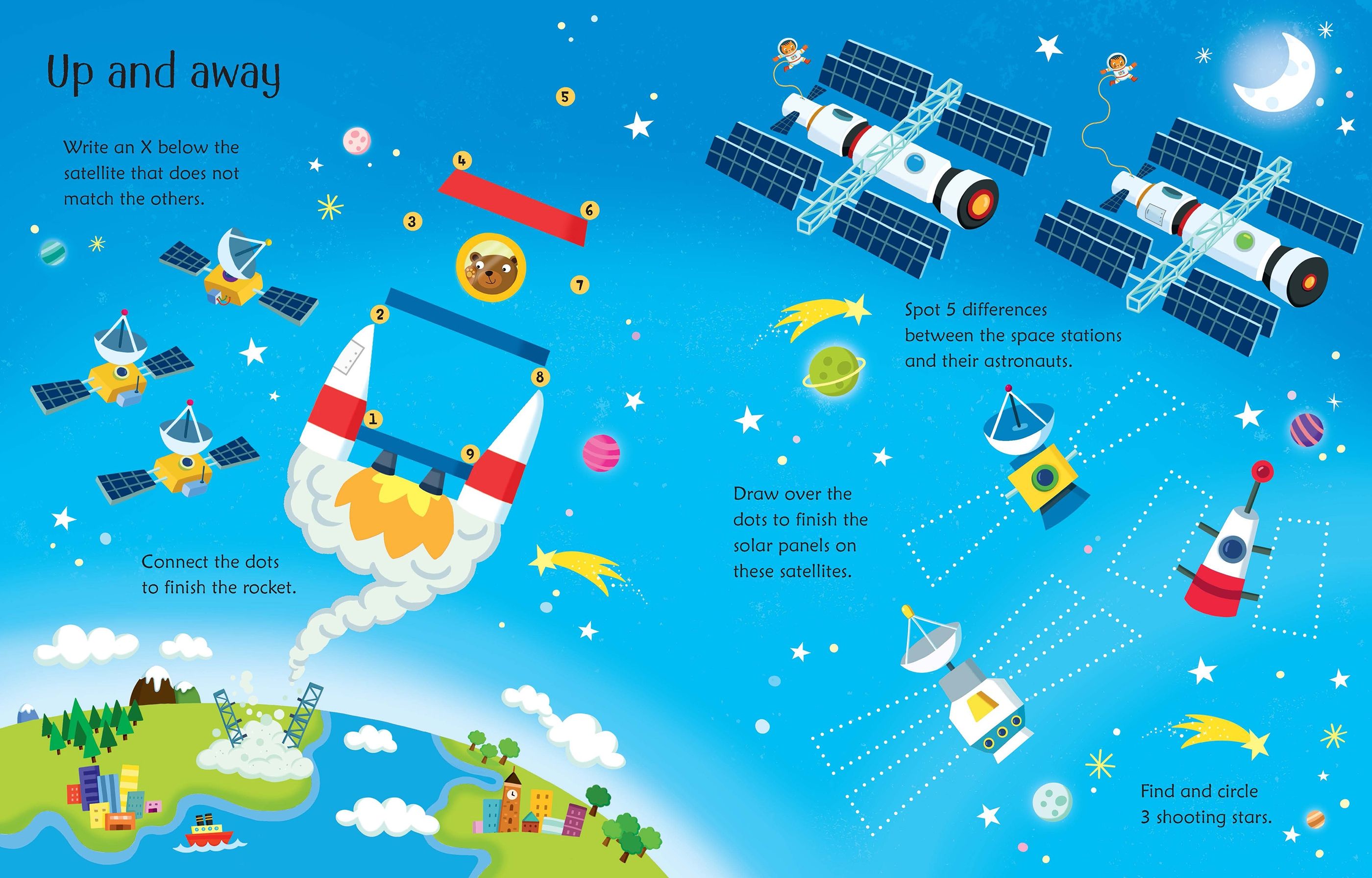 Usborne Wipe-Clean: Space Activities