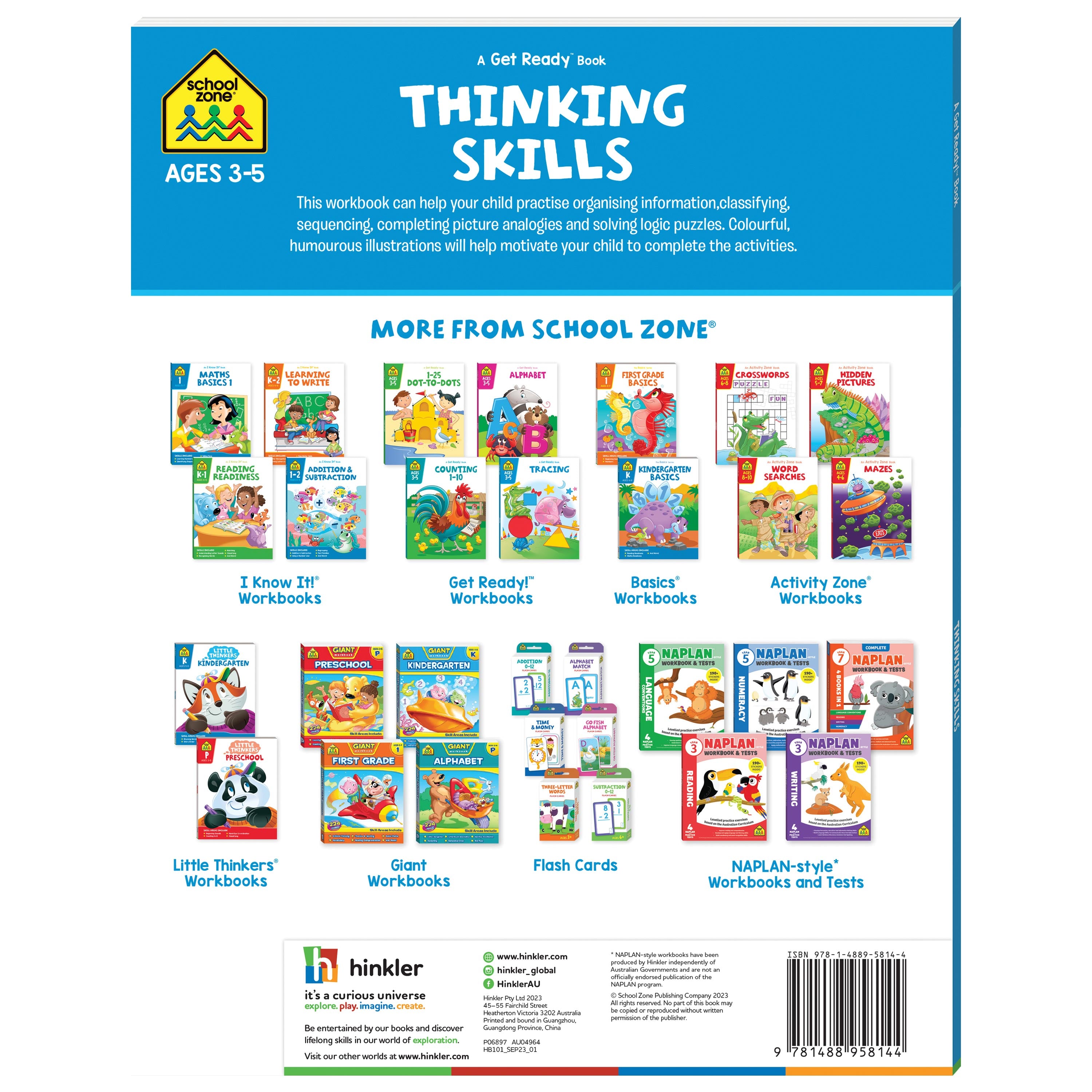 School Zone Get Ready Thinking Skills (Ages 3-5)