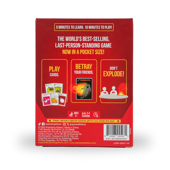 Exploding Kittens Grab and Game Edition