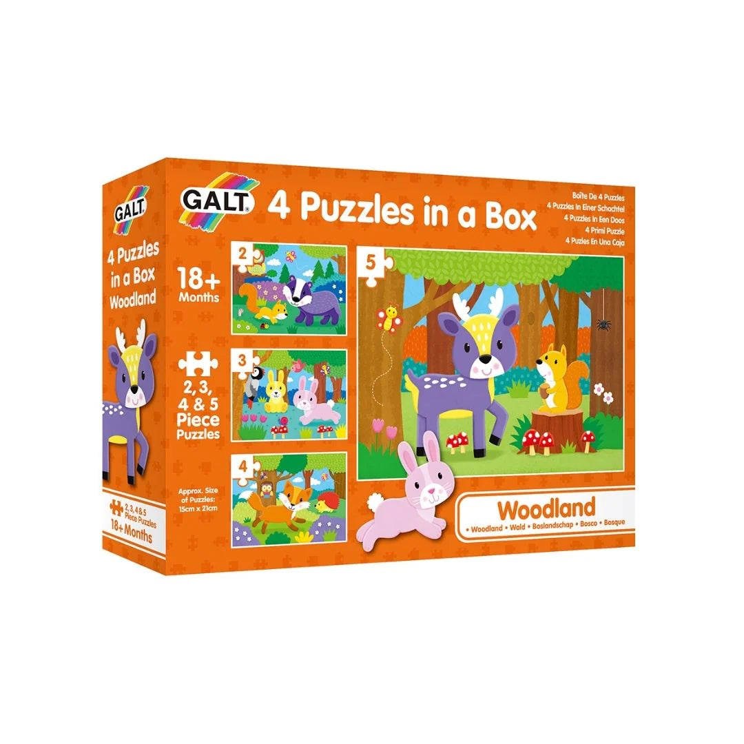 Galt 4 Puzzles In A Box: Woodland