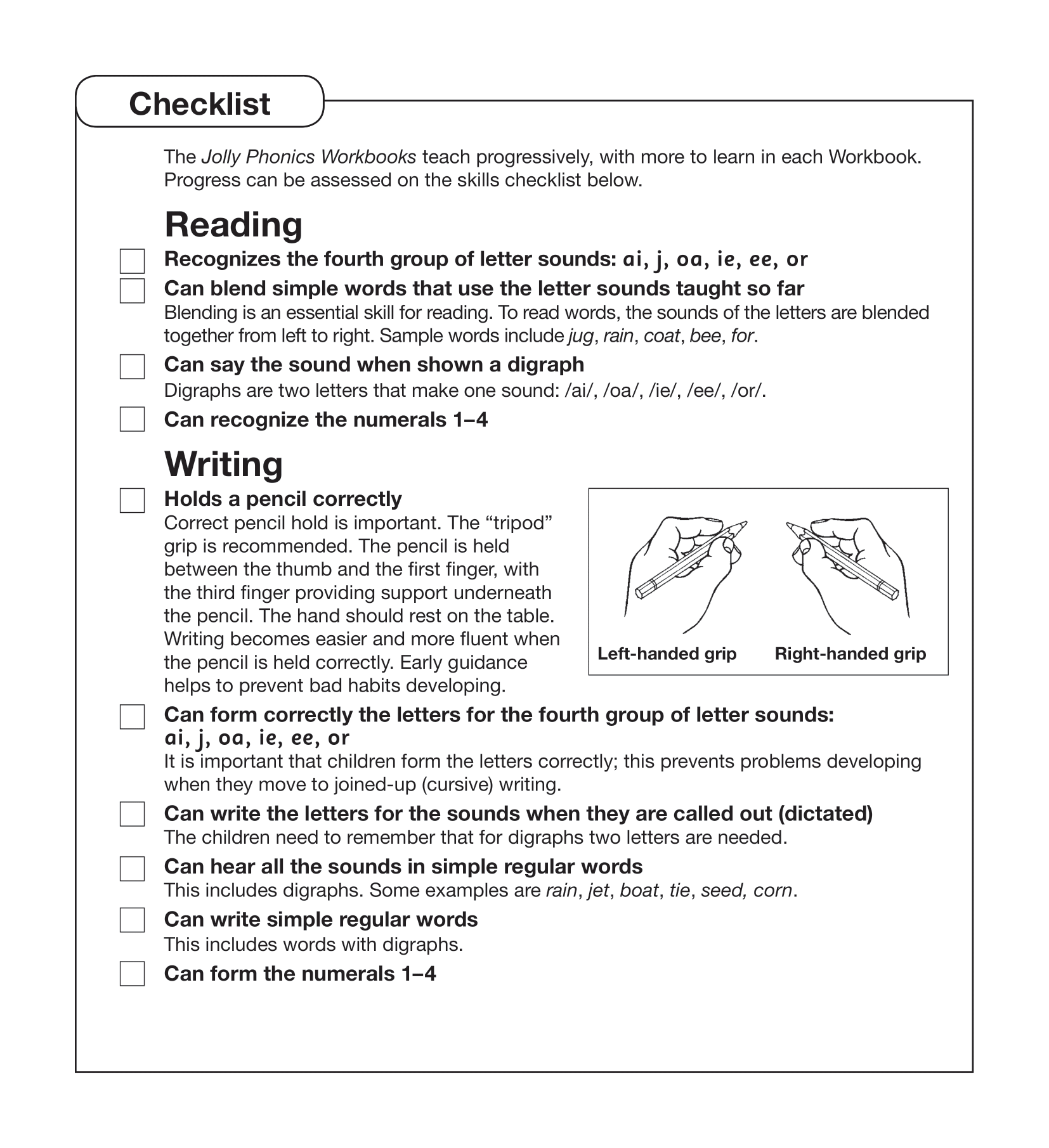 Jolly Phonics Workbook 4