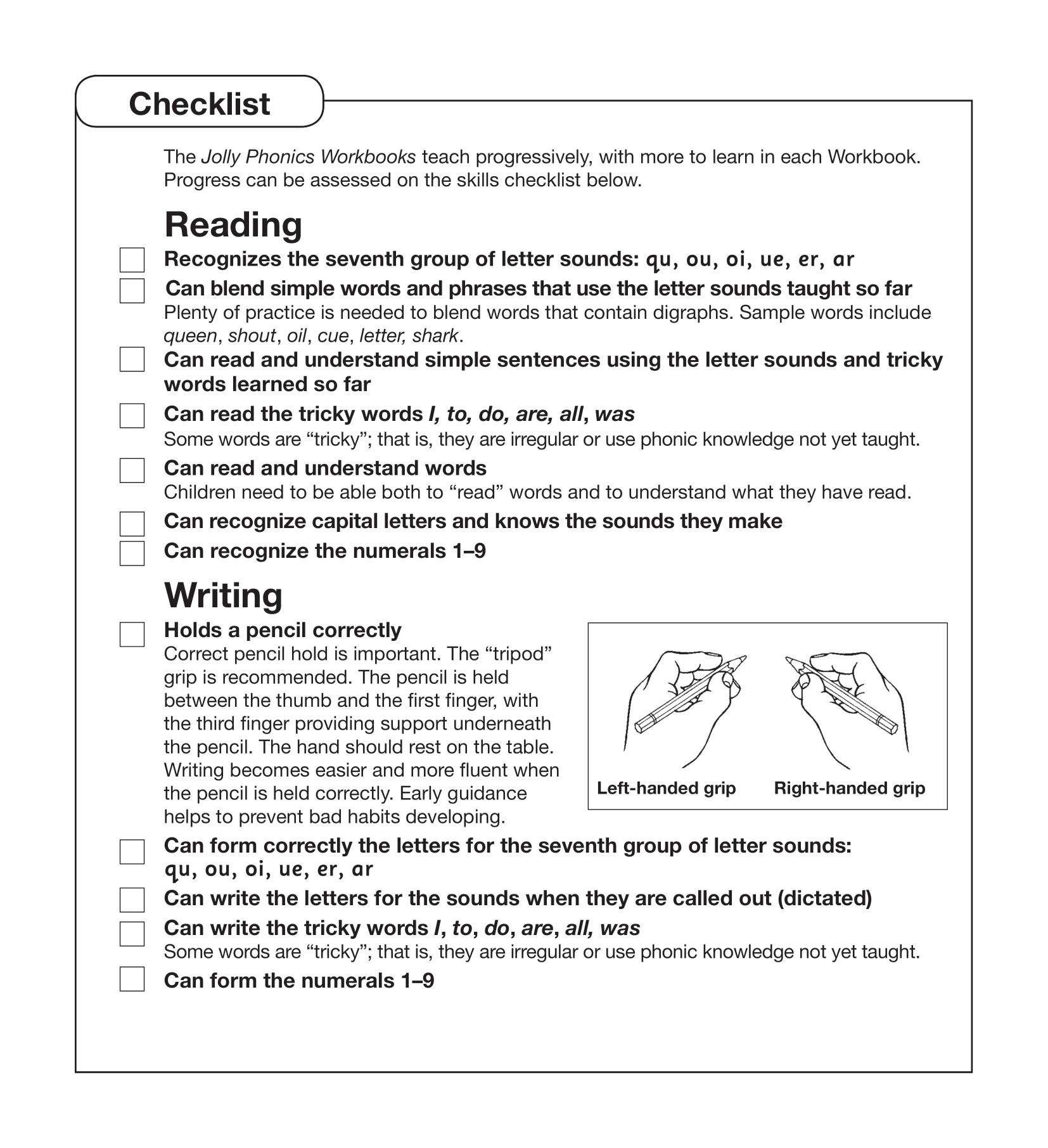 Jolly Phonics Workbook 7