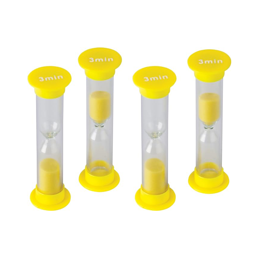 Teacher Created Resources 3-Minute Sand Timer Small (Pack of 4)