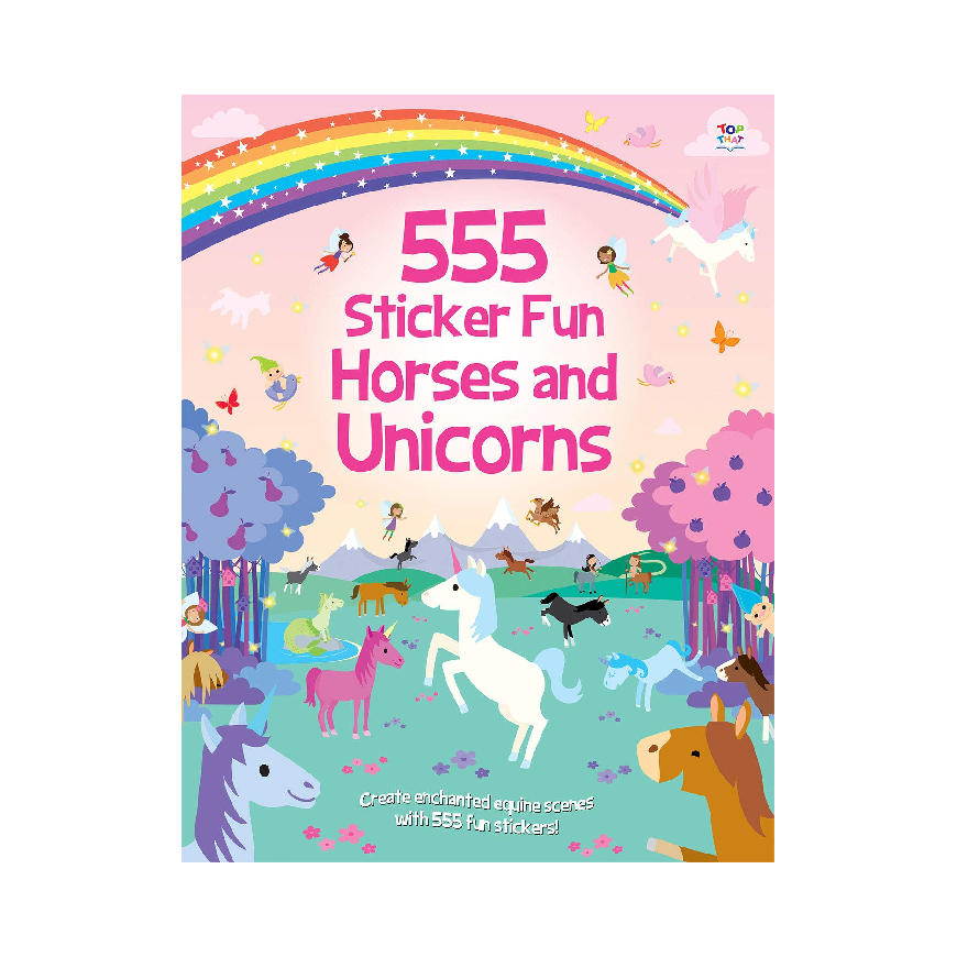 555 Sticker On Fun Horses And Unicorn
