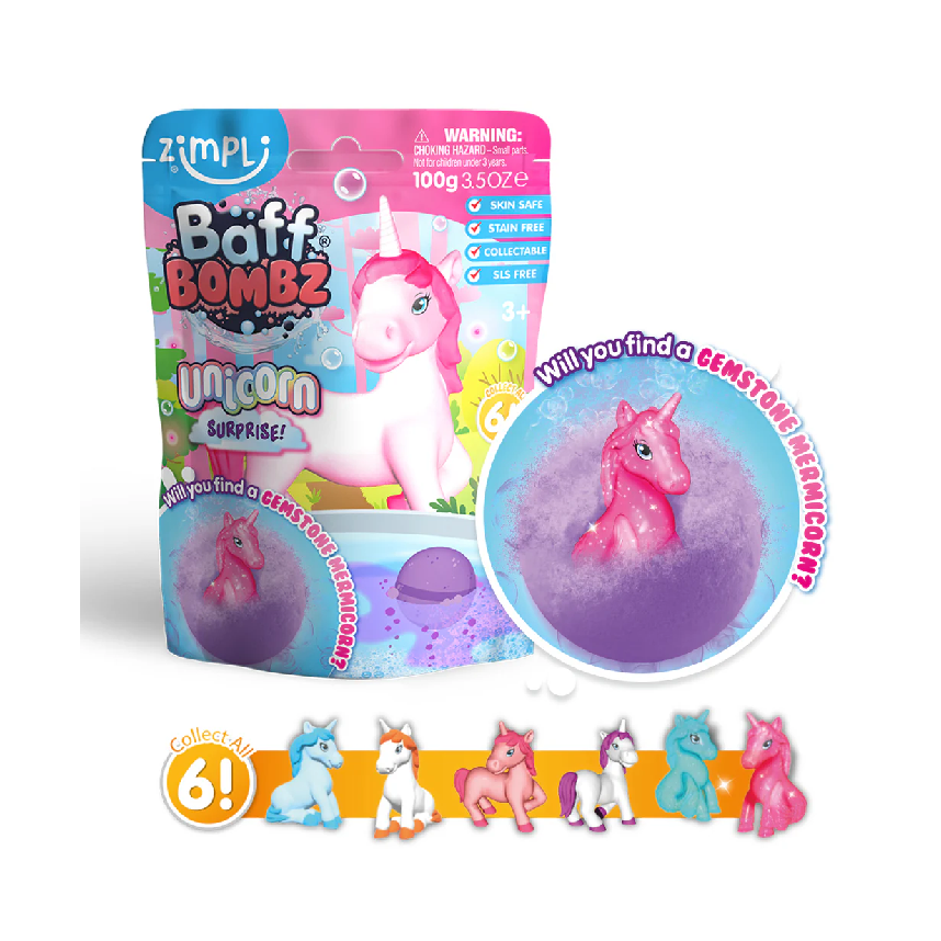 Zimpli Kids Baff Bombz Unicorn Surprise (110g)