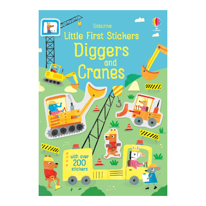 Usborne Little First Stickers: Diggers and Cranes