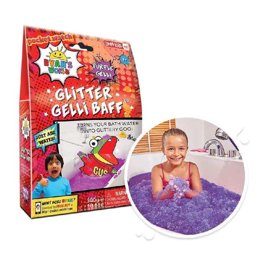 Zimpli Kids Ryans World Geli Baff Glitter: Purple