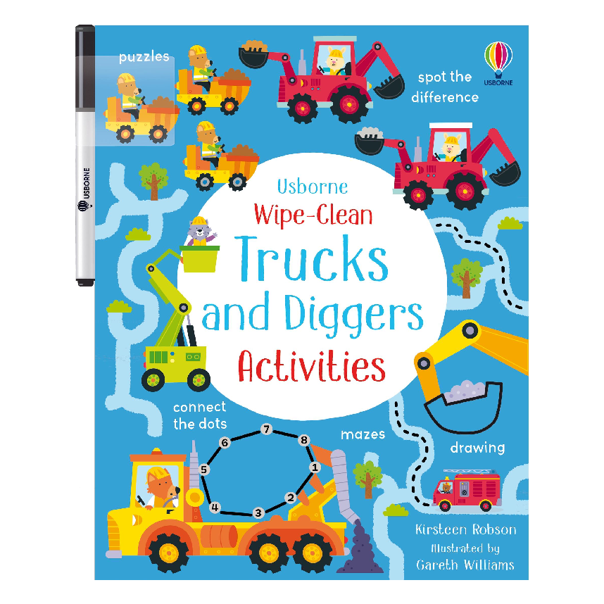 Usborne Wipe-Clean Trucks and Diggers Activities