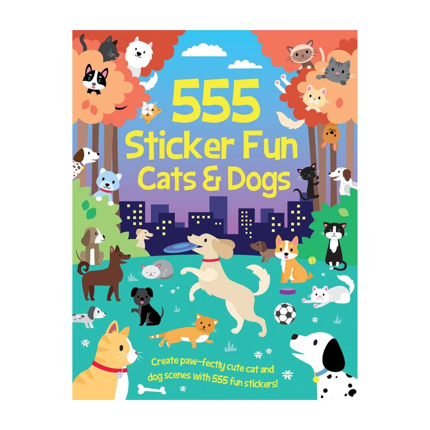 555 Sticker Fun Cats & Dogs