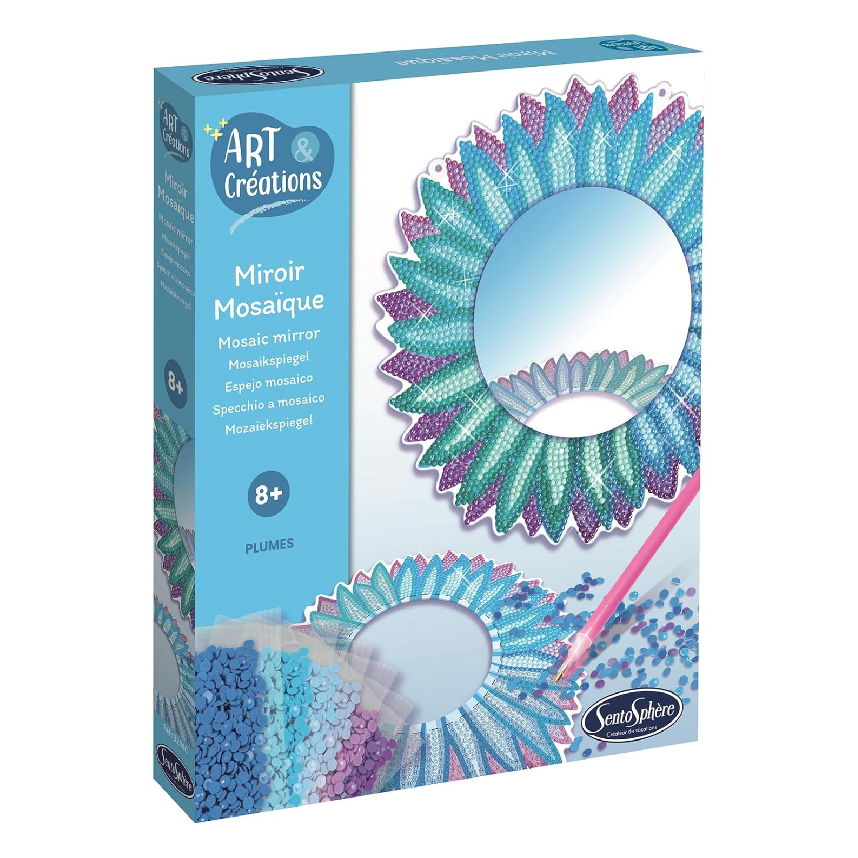 Sentosphere Art & Creations Mirror Mosaic Feathers