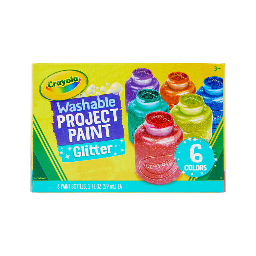 Crayola Glitter Washable Paint (6ct 2oz)
