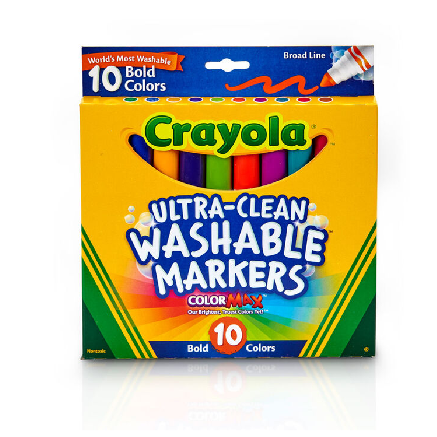 Crayola Ultra-Clean Washable Markers Broadline Bold (10ct)