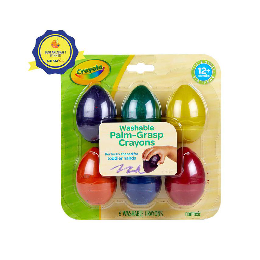 Crayola Young Kids Palm-Grasp Egg Crayons (6ct)