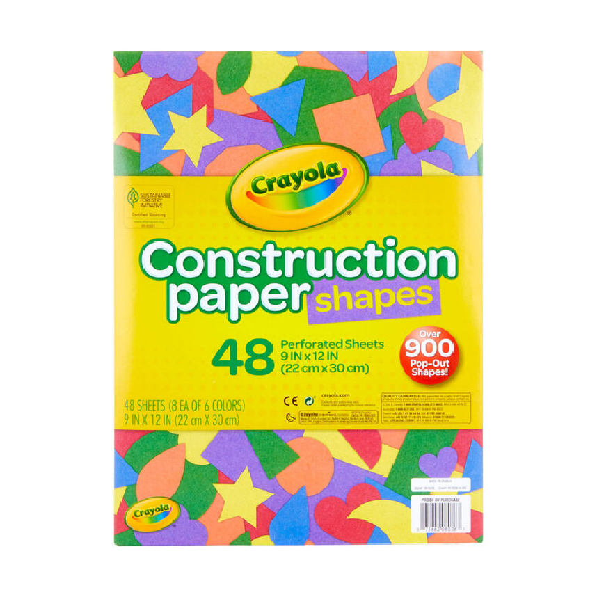 Crayola Construction Paper Shapes (48ct)