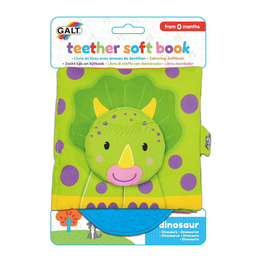 Galt Teether Soft Book: Dinosaur