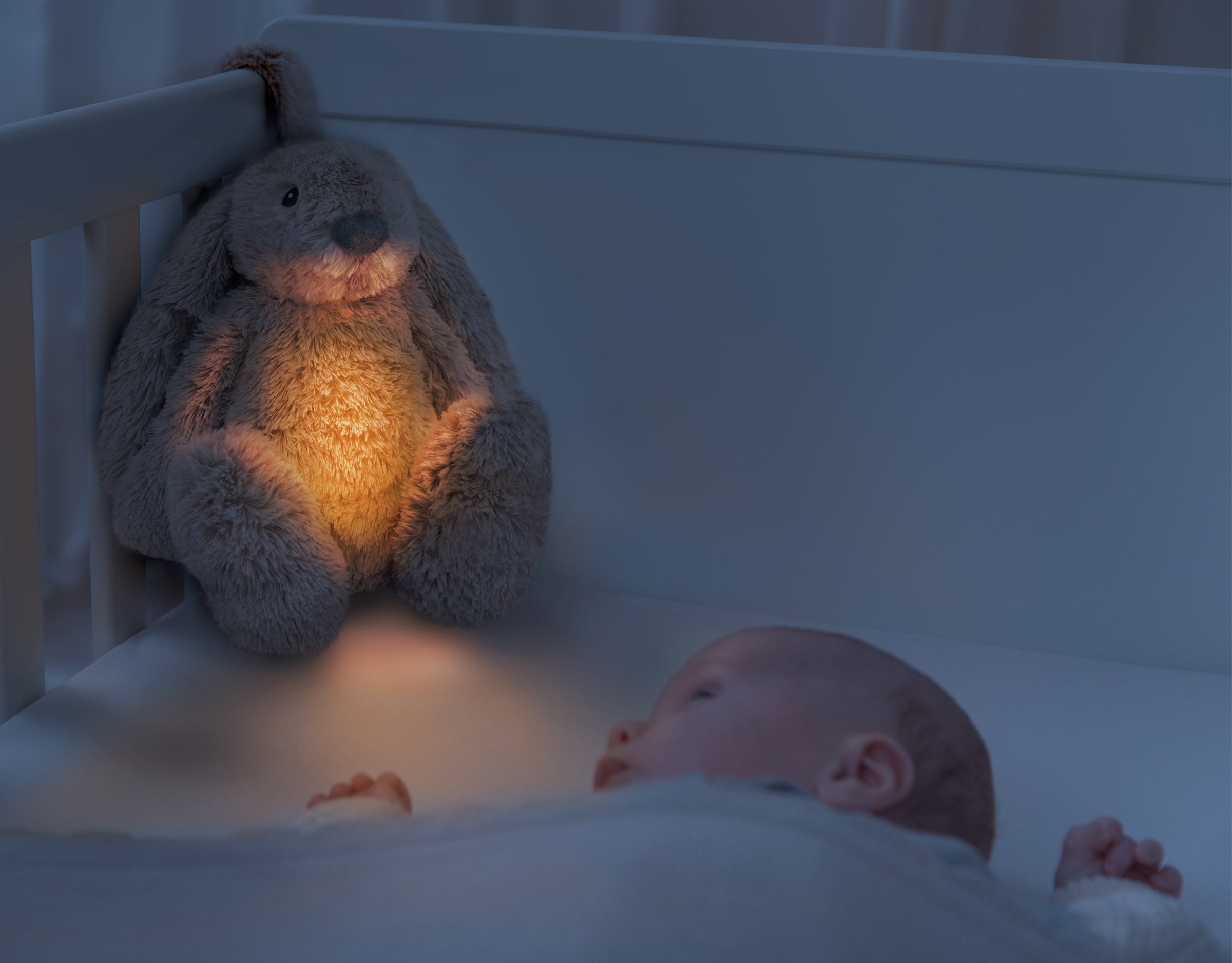 Zazu Baby Sleep Soother with Nightlight: Ro The Rabbit (Taupe)
