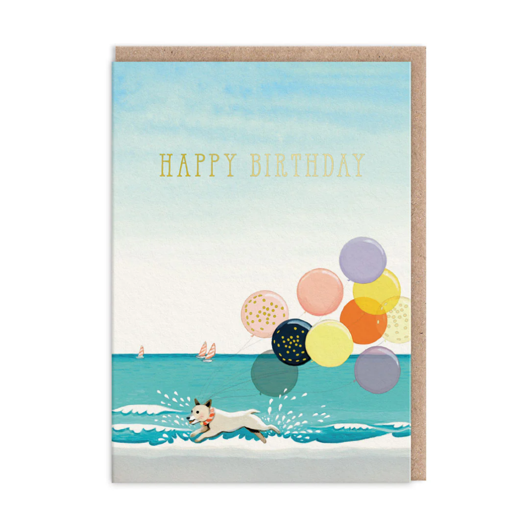 Ohh Deer Happy Birthday Dog And Balloons