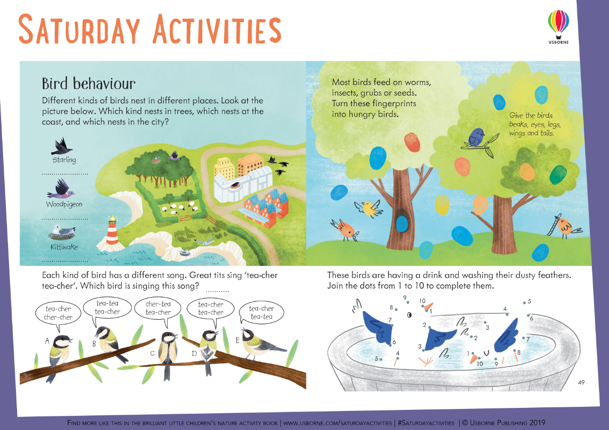 Usborne Little Childrens Nature Activity Book