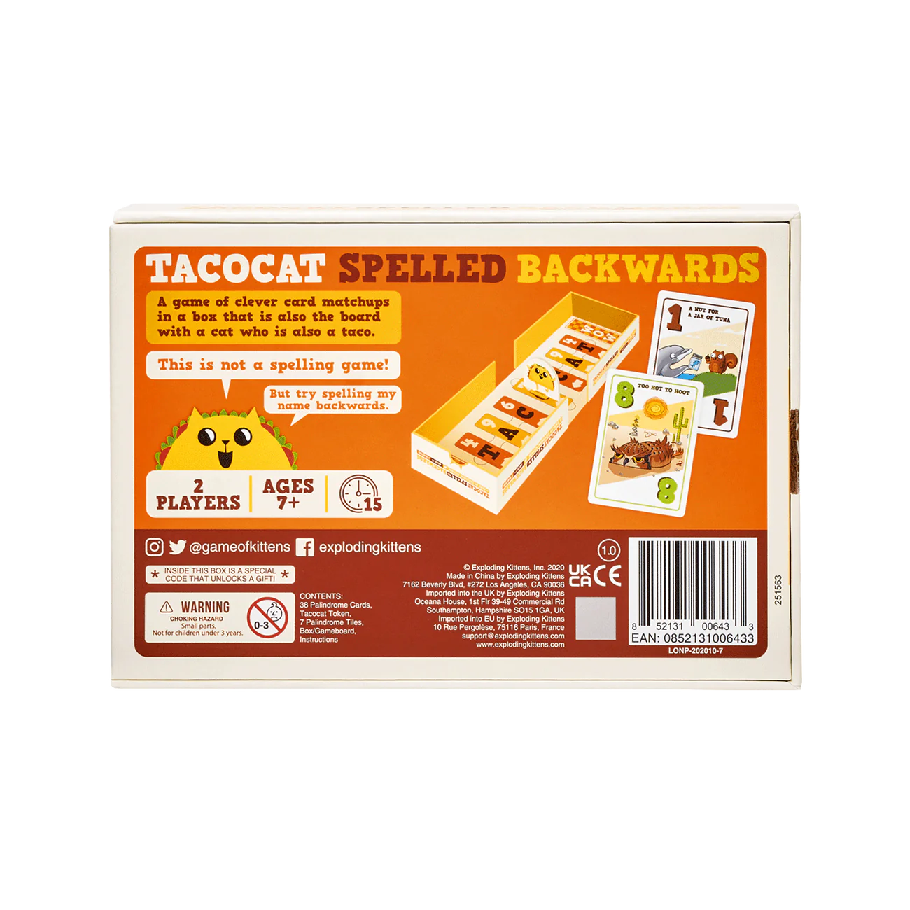 Tacocat Spelled Backwards