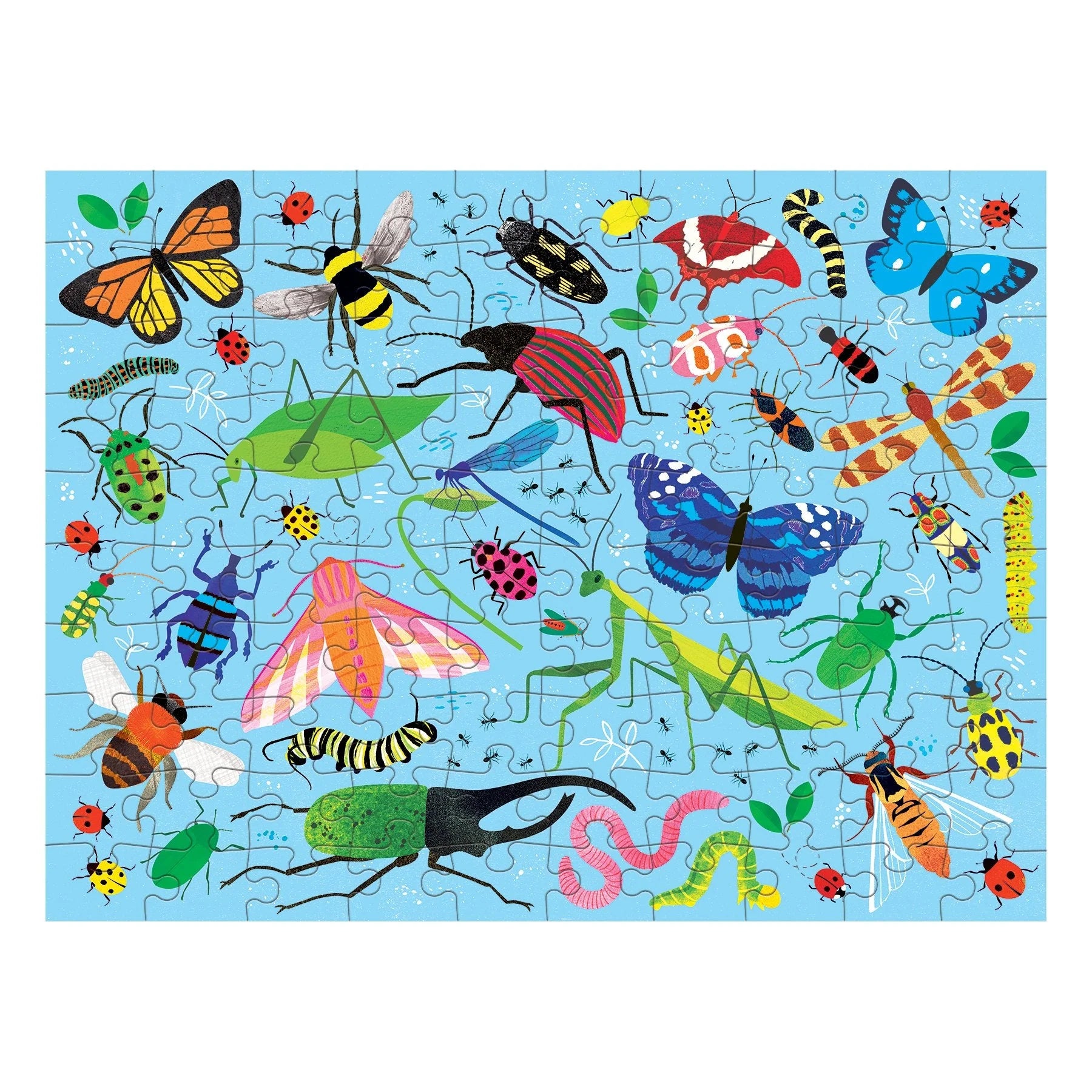 Mudpuppy 100 Piece Double-Sided Puzzle: Bugs & Birds