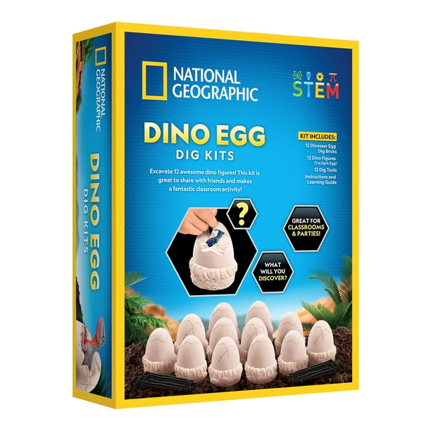 National Geographic Dinosaur Egg Dig Kit (Set of 12)