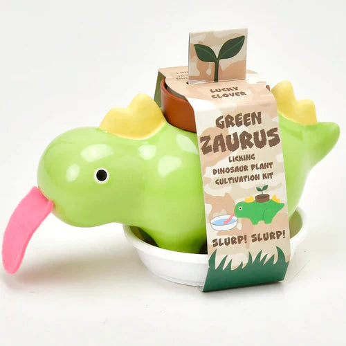 Image 98: Seishin Green Zaurus Green Stegosaurus: White Clover