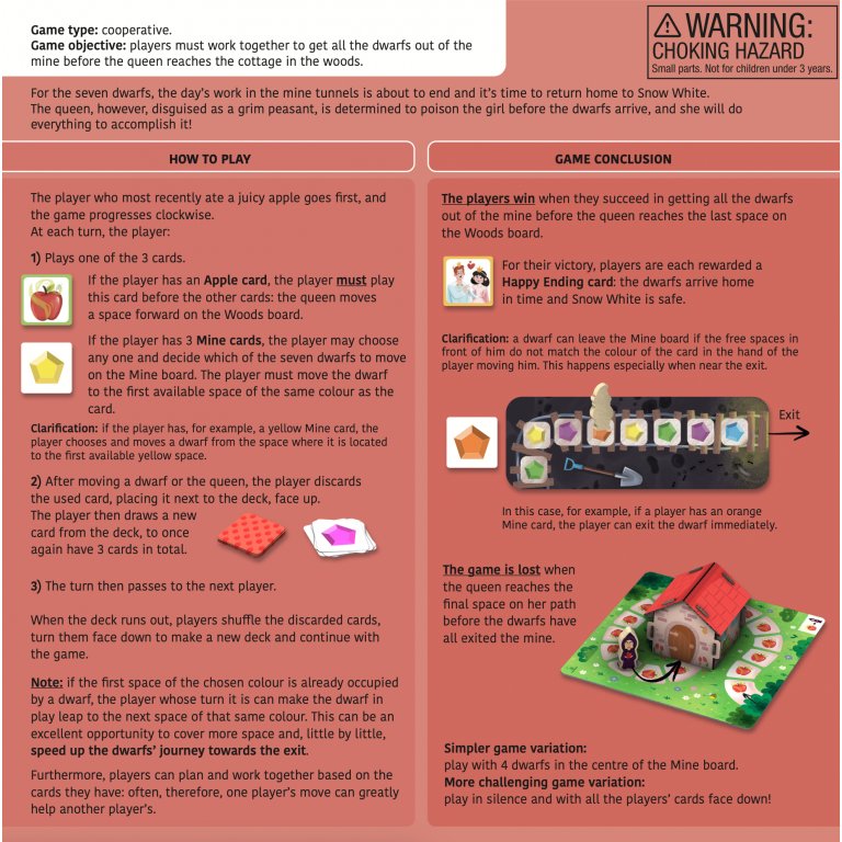 My First Board Games: Snow White And The Seven Dwarfs