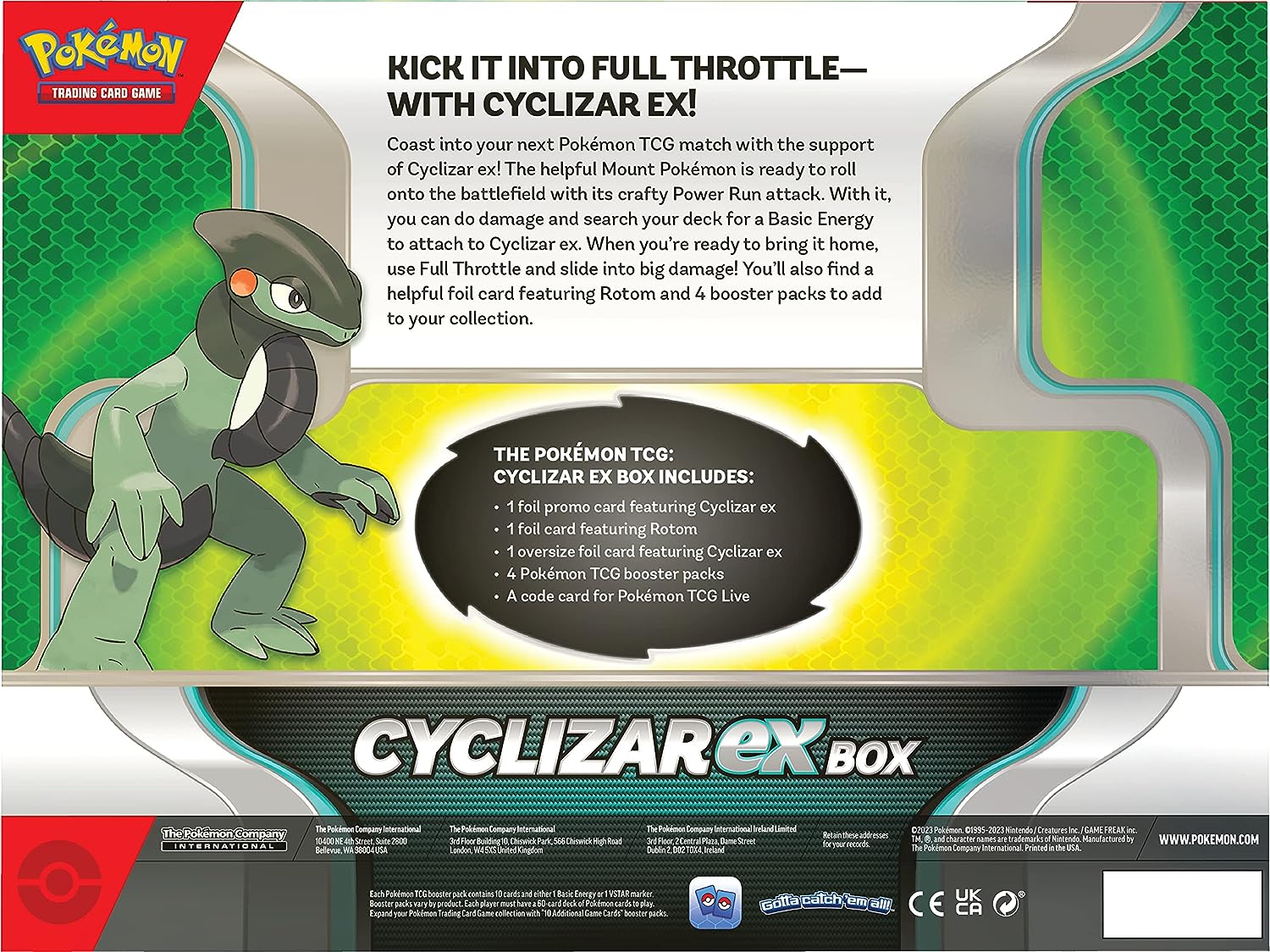 Pokemon TCG Cyclizar ex Box