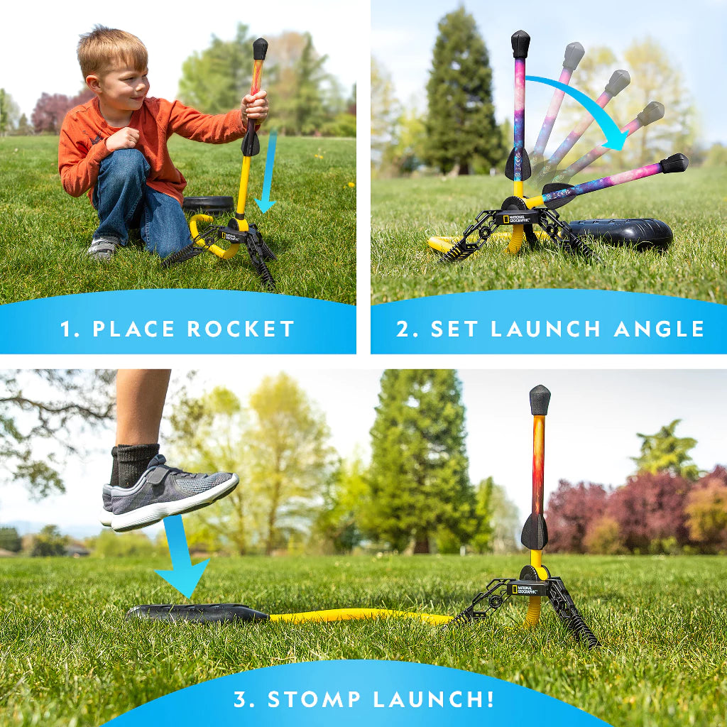 National Geographic Light-Up Air Rockets
