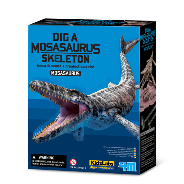 4M KidzLabs Dig A Velociraptor Skeleton Kit - Fossil Excavation Toy For Kids 8+